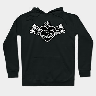 Friends forever tattoo style inverse Hoodie